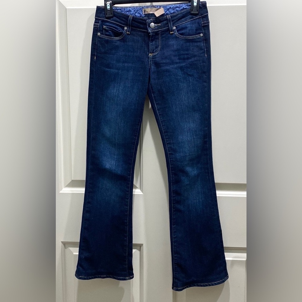 Paige Laurel Canyon Premium Denim 24 Bohemian Chic Cowgirl Designer Blue Jeans